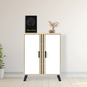 pak-248-000035 ΠΑΠΟΥΤΣΟΘΗΚΗ-ΝΤΟΥΛΑΠΙ SHOBY PAKOWORLD ΛΕΥΚΟ-SONOMA 70.5X30X91ΕΚ