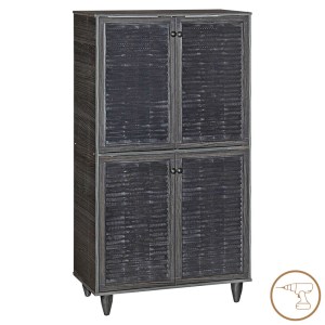 pak-249-000018-1 ΠΑΠΟΥΤΣΟΘΗΚΗ-ΝΤΟΥΛΑΠΙ RONAN PAKOWORLD ΧΡΩΜΑ WENGE 70.5X35X122ΕΚ