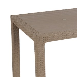 pak-253-000032-1 ΤΡΑΠΕΖΙ EXPLORE PAKOWORLD ΜΕ UV PROTECTION PP CAPPUCINO 90X90X73.5ΕΚ