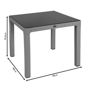 pak-253-000032-2 ΤΡΑΠΕΖΙ EXPLORE PAKOWORLD ΜΕ UV PROTECTION PP CAPPUCINO 90X90X73.5ΕΚ