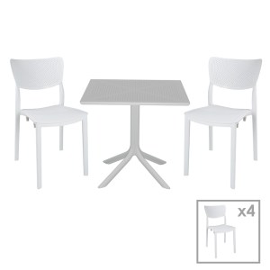 pak-253-000107 ΤΡΑΠΕΖΑΡΙΑ ICON-IGNITE PAKOWORLD ΣΕΤ 5ΤΕΜ PP ΣΕ ΛΕΥΚΗ ΑΠΟΧΡΩΣΗ