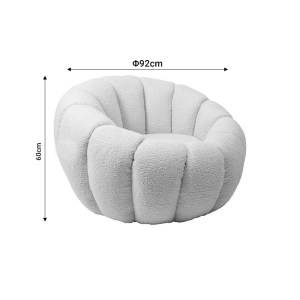 pak-255-000038-4 ΠΟΛΥΘΡΟΝΑ YANNICK PAKOWORLD ΜΠΟΥΚΛΕ ΥΦΑΣΜΑ ΜΠΕΖ 92X92X60ΕΚ