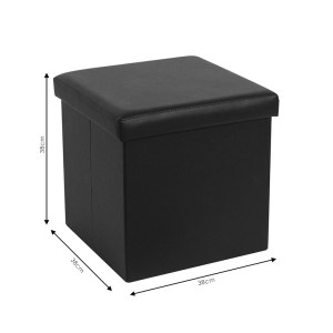 pak-257-000012-1 ΣΚΑΜΠΟ-ΜΠΑΟΥΛΟ CRYSTAL PAKOWORLD PU ΜΑΥΡΟ 38X38X38ΕΚ