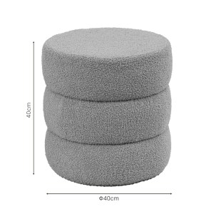 pak-257-000021-2 ΣΚΑΜΠΟ-ΠΟΥΦ KIOTO PAKOWORLD ΜΠΟΥΚΛΕ ΚΑΦΕ Φ40X40ΕΚ