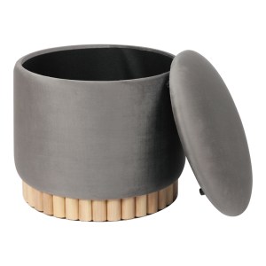 pak-257-000047-1 ΣΚΑΜΠΟ-ΜΠΑΟΥΛΟ TERINA PAKOWORLD ΒΕΛΟΥΔΟ ΓΚΡΙ Φ46X42ΕΚ