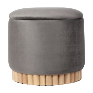 pak-257-000047 ΣΚΑΜΠΟ-ΜΠΑΟΥΛΟ TERINA PAKOWORLD ΒΕΛΟΥΔΟ ΓΚΡΙ Φ46X42ΕΚ