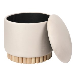 pak-257-000048-1 ΣΚΑΜΠΟ-ΜΠΑΟΥΛΟ TERINA PAKOWORLD ΒΕΛΟΥΔΟ ΚΡΕΜ Φ46X42ΕΚ