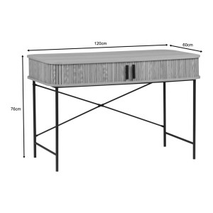 pak-260-000024-7 ΓΡΑΦΕΙΟ ΕΡΓΑΣΙΑΣ SCANDI PAKOWORLD MDF/METAL ΣΕ ΦΥΣΙΚΗ ΑΠΟΧΡΩΣΗ ΜΕ ΜΕΤΑΛΛΙΚΑ ΜΑΥΡΑ ΠΟΔΙΑ 120X60X76,5ΕΚ