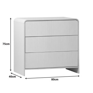 pak-260-000030-5 ΣΥΡΤΑΡΙΕΡΑ ZEPLEN PAKOWORLD MDF ΣΕ ΛΕΥΚΗ ΑΠΟΧΡΩΣΗ 80X40X75ΕΚ
