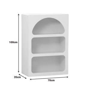 pak-260-000039-8 ΒΙΒΛΙΟΘΗΚΗ-ΡΑΦΙΕΡΑ EMERSI PAKOWORLD MDF ΣΕ ΛΕΥΚΗ ΑΠΟΧΡΩΣΗ 70X35X100ΕΚ