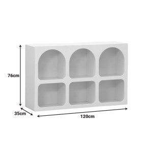 pak-260-000040-6 ΜΠΟΥΦΕΣ EMERSI PAKOWORLD ΜΕ ΡΑΦΙΑ MDF ΣΕ ΛΕΥΚΗ ΑΠΟΧΡΩΣΗ 120X35X76ΕΚ