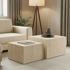 pak-260-000042 ΒΟΗΘΗΤΙΚΑ ΤΡΑΠΕΖΙΑ COFFINA PAKOWORLD ΣΕΤ 2ΤΕΜ MDF ΣΕ ΟΨΗ ΤΡΑΒΕΡΤΙΝΑΣ