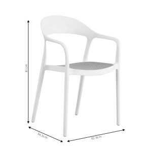 pak-262-000005-7 ΠΟΛΥΘΡΟΝΑ EMBER ΣΤΟΙΒΑΖΟΜΕΝΗ PAKOWORLD ΜΕ UV PROTECTION PP ΜΠΕΖ- ΛΕΥΚΟ 52.5X56.5X81ΕΚ.