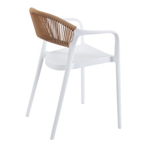pak-262-000050-1 ΠΟΛΥΘΡΟΝΑ ANKARA PAKOWORLD ΣΤΟΙΒΑΖΟΜΕΝΗ PP-PE RATTAN ΣΕ ΛΕΥΚΗ-ΦΥΣΙΚΗ ΑΠΟΧΡΩΣΗ 54X55.5X77ΕΚ