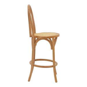 pak-263-000039-2 ΣΚΑΜΠΟ ΜΠΑΡ THONET PAKOWORLD ΦΥΣΙΚΟ ΞΥΛΟ ΟΞΙΑΣ-ΕΔΡΑ ΦΥΣΙΚΟ RATTAN 41X50X105ΕΚ