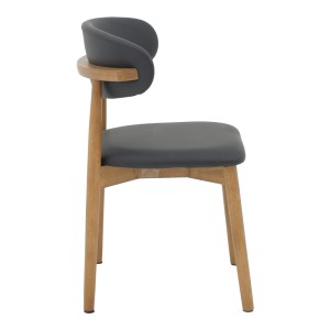 pak-263-000051-2 ΚΑΡΕΚΛΑ UBENE PAKOWORLD RUBBERWOOD ΚΑΙ PU ΣΕ ΚΑΡΥΔΙ ΚΑΙ ΜΑΥΡΟ ΑΠΟΧΡΩΣΗ 46X58X79ΕΚ