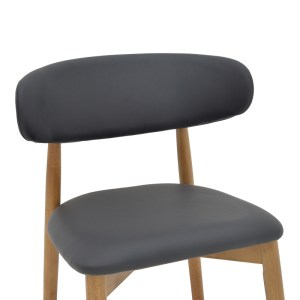 pak-263-000051-5 ΚΑΡΕΚΛΑ UBENE PAKOWORLD RUBBERWOOD ΚΑΙ PU ΣΕ ΚΑΡΥΔΙ ΚΑΙ ΜΑΥΡΟ ΑΠΟΧΡΩΣΗ 46X58X79ΕΚ