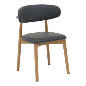 pak-263-000051 ΚΑΡΕΚΛΑ UBENE PAKOWORLD RUBBERWOOD ΚΑΙ PU ΣΕ ΚΑΡΥΔΙ ΚΑΙ ΜΑΥΡΟ ΑΠΟΧΡΩΣΗ 46X58X79ΕΚ