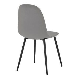 pak-270-000045-1 ΚΑΡΕΚΛΑ BELLA PAKOWORLD ΓΚΡΙ ΒΕΛΟΥΔΟ ΜΕ ΠΟΔΙ ΜΑΥΡΟ ΜΕΤΑΛΛΟ 43.5X52X89ΕΚ