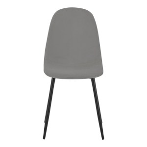 pak-270-000045-3 ΚΑΡΕΚΛΑ BELLA PAKOWORLD ΓΚΡΙ ΒΕΛΟΥΔΟ ΜΕ ΠΟΔΙ ΜΑΥΡΟ ΜΕΤΑΛΛΟ 43.5X52X89ΕΚ