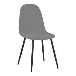 pak-270-000045 ΚΑΡΕΚΛΑ BELLA PAKOWORLD ΓΚΡΙ ΒΕΛΟΥΔΟ ΜΕ ΠΟΔΙ ΜΑΥΡΟ ΜΕΤΑΛΛΟ 43.5X52X89ΕΚ