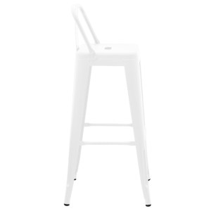 pak-270-000054-3 ΣΚΑΜΠΟ ΜΠΑΡ ΜΕ ΠΛΑΤΗ UTOPIA PAKOWORLD ΜΕΤΑΛΛΟ ΣΕ ΛΕΥΚΗ ΜΑΤ ΑΠΟΧΡΩΣΗ 42X42X97ΕΚ