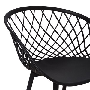 pak-270-000072-4 ΠΟΛΥΘΡΟΝΑ EZRA PAKOWORLD ΜΑΥΡΟ PP-ΠΟΔΙ ΜΑΥΡΟ ΜΕΤΑΛΛΟ 62.5X56X82ΕΚ