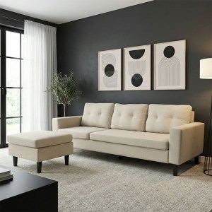 pak-272-000004 ΓΩΝΙΑΚΟΣ ΚΑΝΑΠΕΣ ΑΝΑΣΤΡΕΨΙΜΟΣ MANELI PAKOWORLD ΥΦΑΣΜΑ ΑΜΜΟΥ -ΜΠΕΖ 196X138/77X82ΕΚ