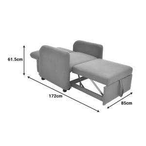 pak-272-000007-8 ΠΟΛΥΘΡΟΝΑ-ΚΡΕΒΑΤΙ FLEXA PAKOWORLD ΜΠΕΖ ΥΦΑΣΜΑ 85X92X84ΕΚ