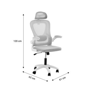 pak-275-000004-7 ΚΑΡΕΚΛΑ ΓΡΑΦΕΙΟΥ ΔΙΕΥΘΥΝΤΗ DELILAH PAKOWORLD MESH ΑΝΟΙΧΤΟ ΓΚΡΙ