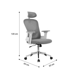 pak-275-000005-9 ΚΑΡΕΚΛΑ ΓΡΑΦΕΙΟΥ ΔΙΕΥΘΥΝΤΗ IGNATIUS PAKOWORLD MESH ΑΝΟΙΧΤΟ ΓΚΡΙ