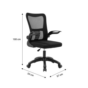 pak-275-000009-8 ΚΑΡΕΚΛΑ ΓΡΑΦΕΙΟΥ ΕΡΓΑΣΙΑΣ ANNALISE PAKOWORLD MESH ΜΑΥΡΟ