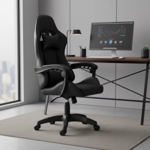 pak-275-000013-1 ΚΑΡΕΚΛΑ ΓΡΑΦΕΙΟΥ GAMING WILLIAM PAKOWORLD PU ΜΑΥΡΟ