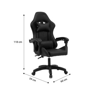 pak-275-000014-8 ΚΑΡΕΚΛΑ ΓΡΑΦΕΙΟΥ GAMING WILLIAM PAKOWORLD PU ΜΑΥΡΟ-ΜΠΛΕ