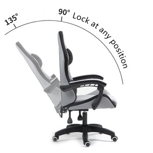 pak-275-000015-1 ΚΑΡΕΚΛΑ ΓΡΑΦΕΙΟΥ GAMING GLINE PAKOWORLD ΜΑΥΡΟ-ΓΚΡΙ ΥΦΑΣΜΑ ΜΑΥΡΟ PP 60X59X118ΕΚ