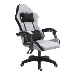 pak-275-000015-3 ΚΑΡΕΚΛΑ ΓΡΑΦΕΙΟΥ GAMING GLINE PAKOWORLD ΜΑΥΡΟ-ΓΚΡΙ ΥΦΑΣΜΑ ΜΑΥΡΟ PP 60X59X118ΕΚ
