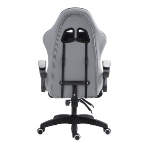 pak-275-000015-6 ΚΑΡΕΚΛΑ ΓΡΑΦΕΙΟΥ GAMING GLINE PAKOWORLD ΜΑΥΡΟ-ΓΚΡΙ ΥΦΑΣΜΑ ΜΑΥΡΟ PP 60X59X118ΕΚ