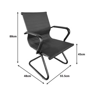 pak-277-000015-5 ΚΑΡΕΚΛΑ ΓΡΑΦΕΙΟΥ ΕΠΙΣΚΕΠΤΗ VALTER PAKOWORLD PU ΜΑΥΡΟ 55.5X48X88ΕΚ