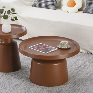 pak-278-000035 ΤΡΑΠΕΖΙ ΣΑΛΟΝΙΟΥ GINOZE PAKOWORLD ΜΕΤΑΛΛΟ ΣΕ ΚΑΦΕ ΑΠΟΧΡΩΣΗ Φ70X42,5ΕΚ