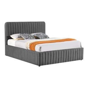 pak-279-000001 ΚΡΕΒΑΤΙ ΔΙΠΛΟ ZILIN PAKOWORLD ΥΦΑΣΜΑ ΑΝΘΡΑΚΙ ΜΕ ΑΠΟΘΗΚΕΥΤΙΚΟ ΧΩΡΟ 160X200ΕΚ