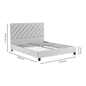 pak-279-000007-5 ΚΡΕΒΑΤΙ ΔΙΠΛΟ FRANKY PAKOWORLD PU ΜΠΕΖ 160X200ΕΚ