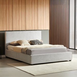 pak-279-000012-1 ΚΡΕΒΑΤΙ ΔΙΠΛΟ BEDKA PAKOWORLD ΥΦΑΣΜΑ ΓΚΡΙ ΜΕ ΑΠΟΘΗΚΕΥΤΙΚΟ ΧΩΡΟ160X200ΕΚ