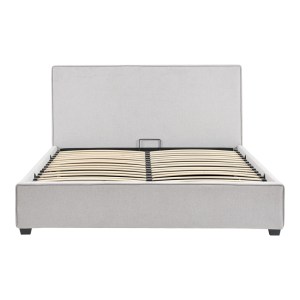 pak-279-000012-4 ΚΡΕΒΑΤΙ ΔΙΠΛΟ BEDKA PAKOWORLD ΥΦΑΣΜΑ ΓΚΡΙ ΜΕ ΑΠΟΘΗΚΕΥΤΙΚΟ ΧΩΡΟ160X200ΕΚ