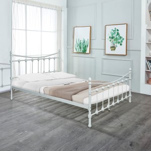 pak-285-000010-1 ΚΡΕΒΑΤΙ BEOWULF PAKOWORLD ΛΕΥΚΟ ΜΕΤΑΛΛΙΚΟ 140X190X102ΕΚ