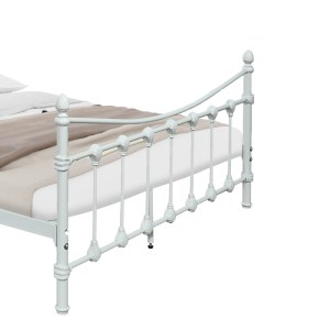 pak-285-000010-3 ΚΡΕΒΑΤΙ BEOWULF PAKOWORLD ΛΕΥΚΟ ΜΕΤΑΛΛΙΚΟ 140X190X102ΕΚ