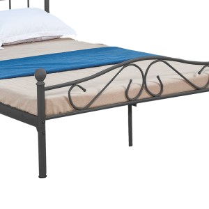 pak-285-000015-3 ΚΡΕΒΑΤΙ YORICK PAKOWORLD ΜΑΥΡΟ ΜΕΤΑΛΛΙΚΟ 150X200X99ΕΚ