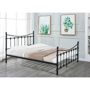 pak-285-000018-1 ΚΡΕΒΑΤΙ BEOWULF PAKOWORLD ΜΑΥΡΟ ΜΕΤΑΛΛΙΚΟ 150X200X102ΕΚ