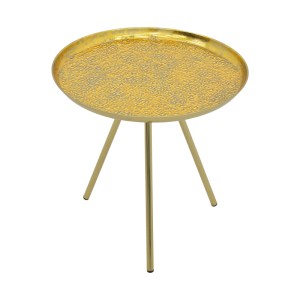 pak-287-000015-1 ΒΟΗΘΗΤΙΚΟ ΤΡΑΠΕΖΙ JACKSIE INART ΓΚΡΙ-ΧΡΥΣΟ ΜΕΤΑΛΛΟ Φ41X43.5ΕΚ