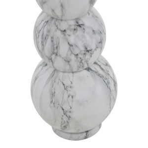 pak-287-000016-2 ΒΑΖΟ LOPEL INART ΛΕΥΚΟ ΜΑΡΜΑΡΟΥ ΜΕΤΑΛΛΟ Φ26X87ΕΚ