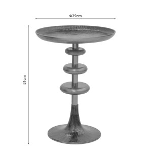 pak-287-000020-5 ΒΟΗΘΗΤΙΚΟ ΤΡΑΠΕΖΙ TREGO INART ΧΡΥΣΟ-ΜΑΥΡΟ ΜΕΤΑΛΛΟ Φ39X55ΕΚ